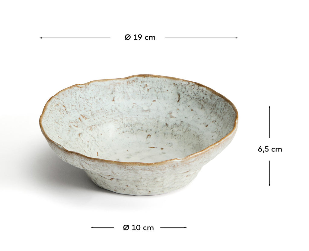 Alenia deep plate made of gray ceramic