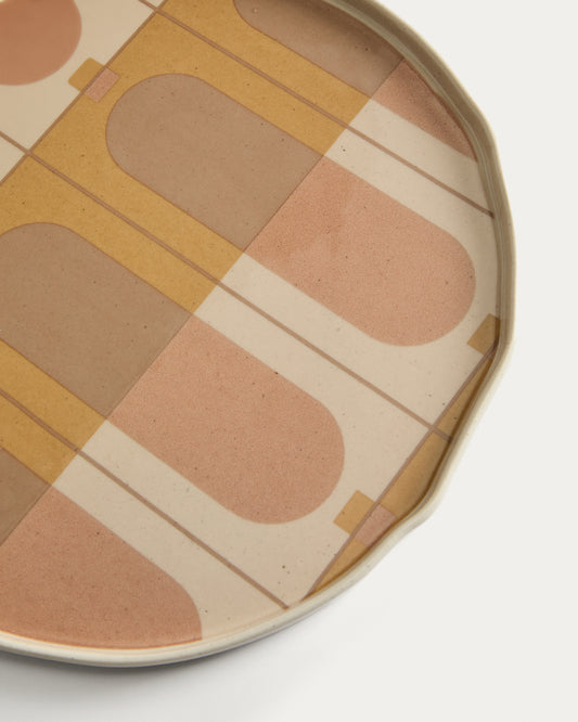 Julnet dinner plate made of beige ceramic