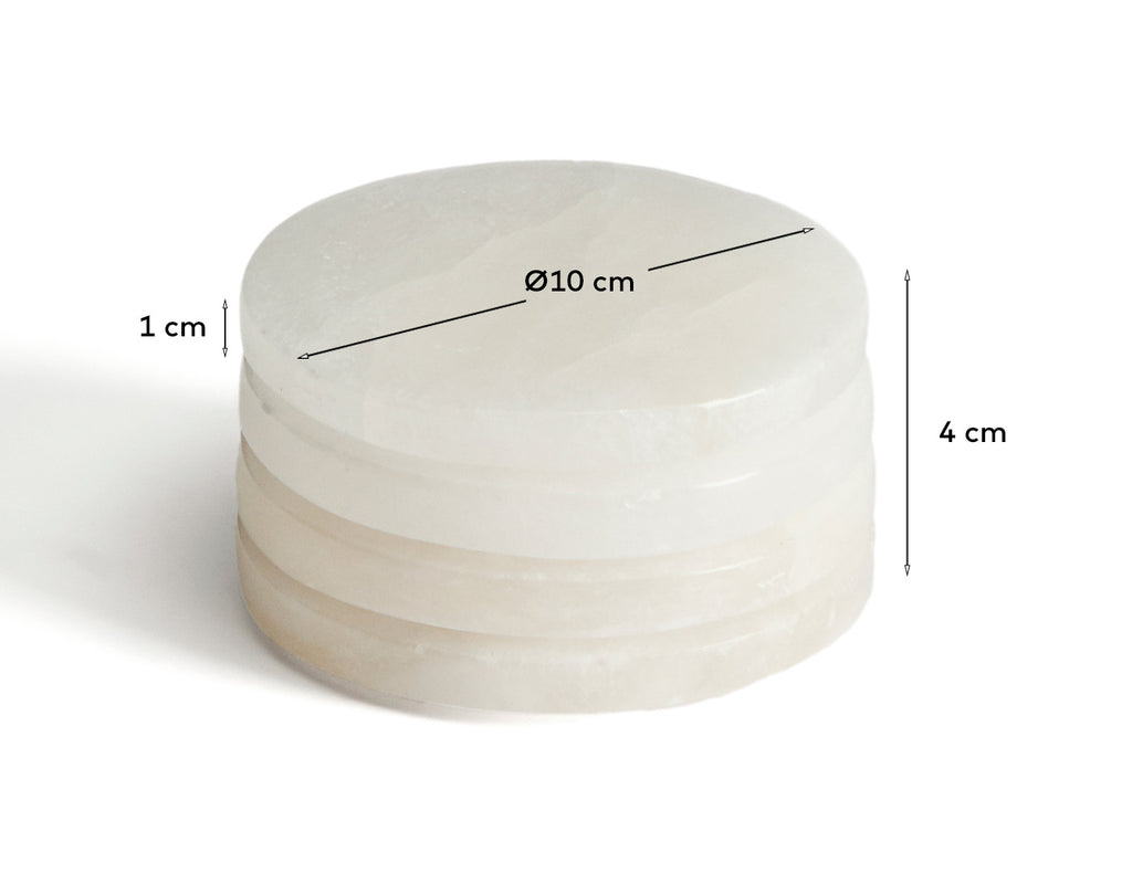 Noreli set of 4 alabaster coasters