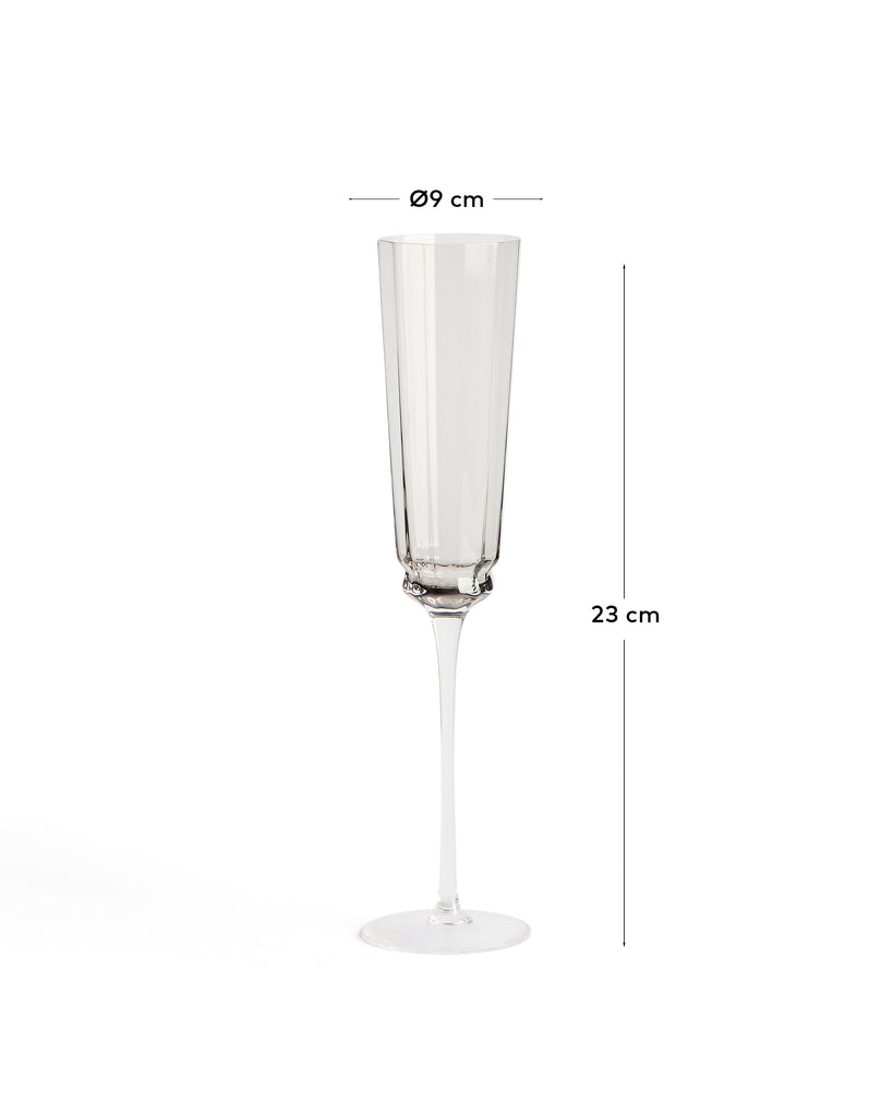 Clarien grey champagne glass, 18 cl