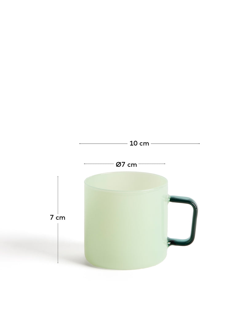 Micla mug made of light green glass