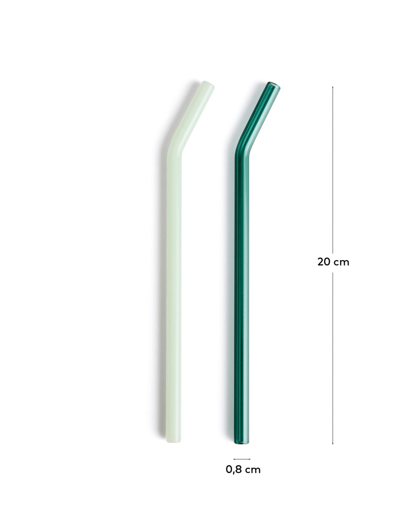 Micla set of 6 glass straws 10.5 cm