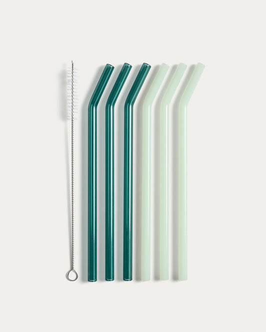 Micla set od 6 staklenih slamčica, 10.5 cm