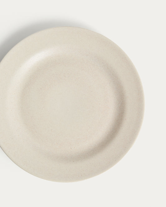 Ravni tanjir Sermin od keramike bež