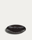 Aderno dark brown ceramic dessert plate