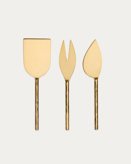 Set noževa za sir Blisk od nerđajućeg čelika zlatne boje