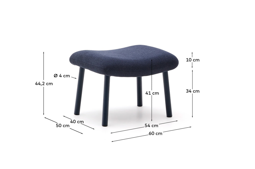 Inari oslonac za noge u plavoj i čeličnoj boji sa plavom bojom 60 x 50 cm FSC Mik Credit