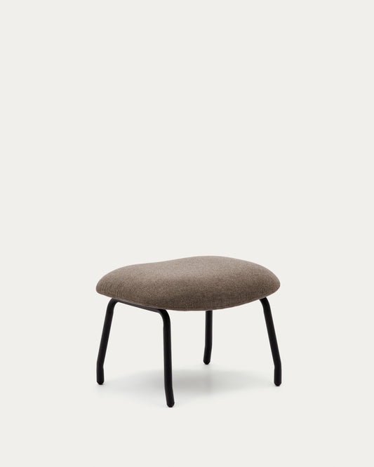 Belina oslonac za noge od svetlo braon i čelika sa crnom završnom obradom FSC 100%