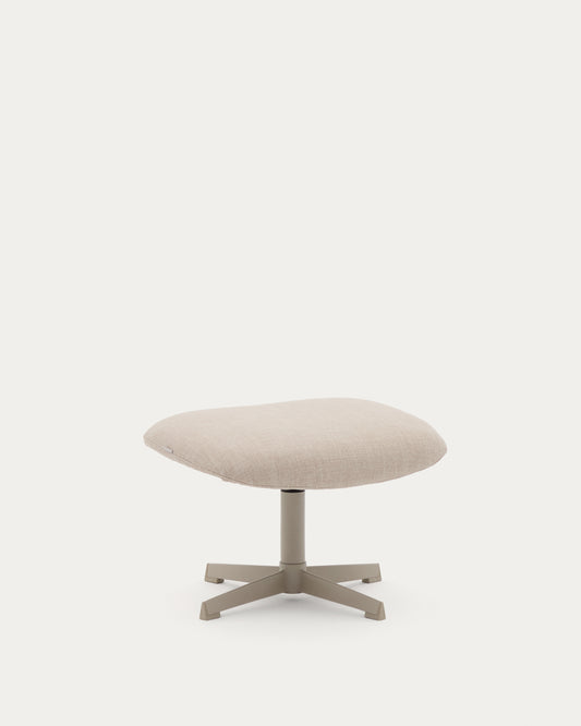 teryl bež šenil oslonac za noge sa sivim metalom, FSC 100%