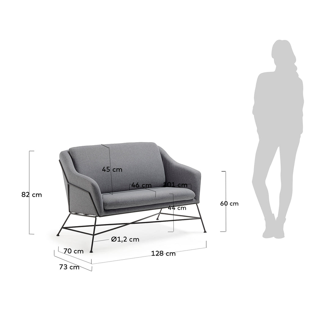 Dvosed Brida u tamno sivoj boji, 128 cm