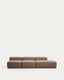 Sofa Blok 3 sedišta sa desnim terminalom od smeđeg šenila 325 cm FSC Mix Credit