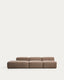 Blok brown chenille 3-seater sofa with left terminal 325cm FSC Mix Credit