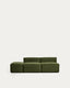 Sofa Blok 3 sedišta sa terminalnim pufom od zelenog debelog rebrastog somota 240 cm FSC Mix Credit