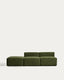 Sofa Blok 3 sedišta sa terminalnim pufom od zelenog debelog rebrastog somota 270 cm FSC Mix Credit