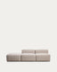 Sofa Blok 3 sedišta sa terminalnim pufom od bež šenila 270 cm FSC Mix Credit