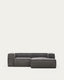 Dvosed Blok sofa sa desnim bočnim ležaljkom od sivog širokog sumota, 240 cm FSC Mik Credit