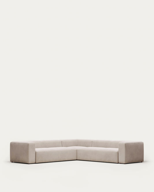 Blok 6 sedišta ugaona sofa u bež, 320 x 320 cm FSC Mik Credit