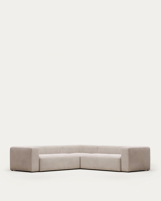 Blok 4 sedišta ugaona sofa u bež, 290 x 290 cm FSC Mik Credit