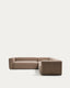 Ugaona sofa Blok 4 sedišta od smeđeg šenila 290 x 290 cm FSC Mix Credit