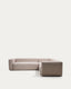 Ugaona sofa Blok 4 sedišta od bež šenila 290 x 290 cm FSC Mix Credit