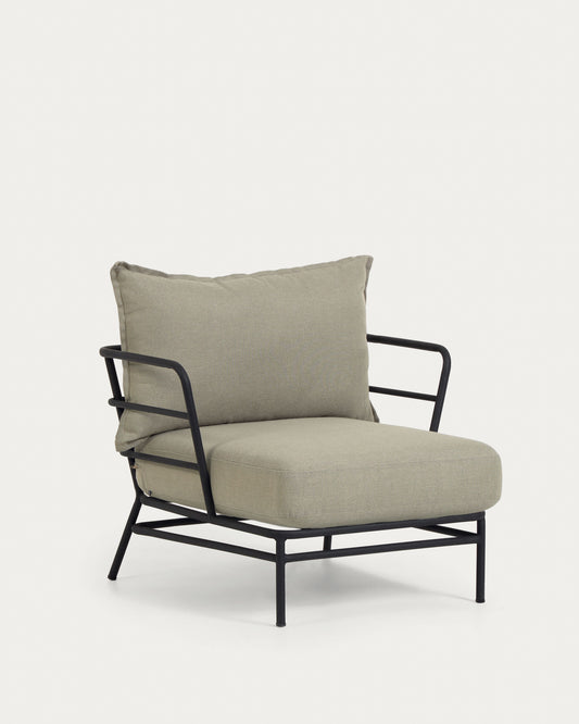 Mareluz crna čelična fotelja