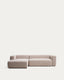 Sofa Blok 3 sedišta sa levim chaise longue od bež šenila 300 cm FSC Mix Credit