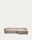 Sofa Blok 3 sedišta sa desnim chaise longue od bež šenila 300 cm FSC Mix Credit