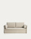 Tanit sofa bed in white with natural finish solid beech wood legs, 210 cm FSC Mix Credit
