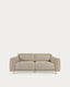 Singa 3 seater sofa with reclining headrest and extendable seat in beige 215 cm FSC Mix Credit