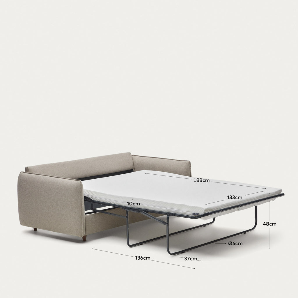 Carlota dvosed na razvlačenje u bež ženilu, 185 cm FSC Mik Credit