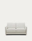 Nuala 2-seater sofa bed in pearl-coloured chenille 184cm
