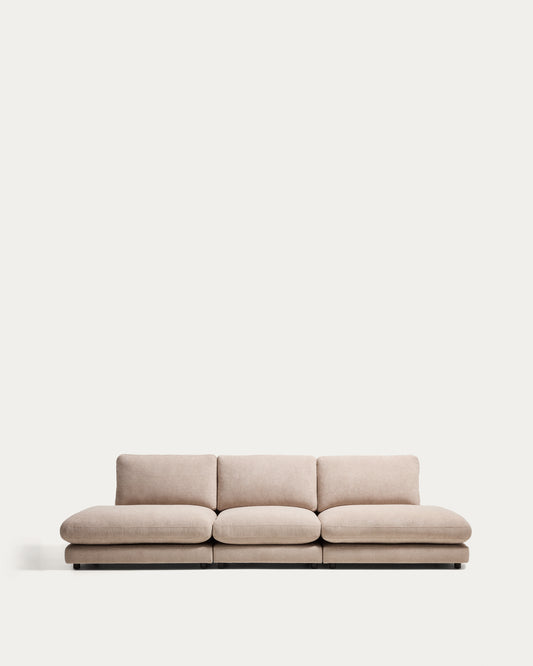 Modularna sofa Gala 4 mesta od mikro bukle bež FSC Mix Credit 330 cm