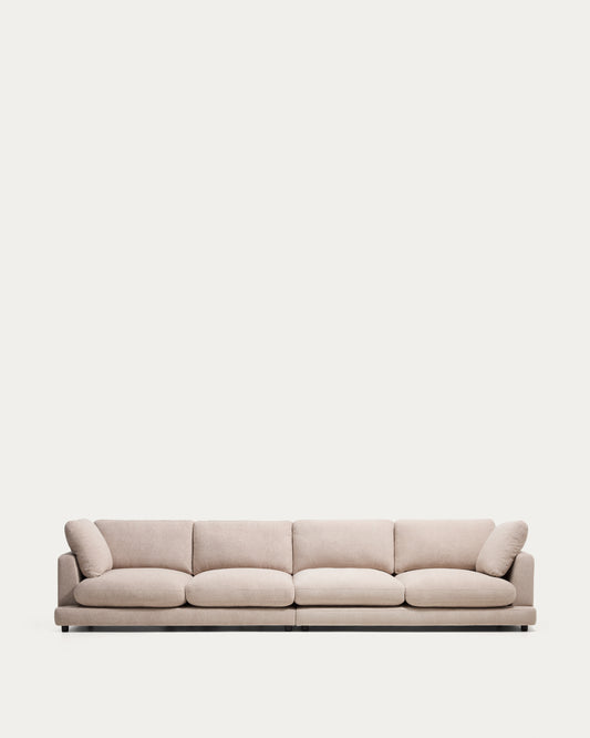 Sofa Gala 6 mesta od mikro bukle bež boje FSC Mix Credit 390 cm