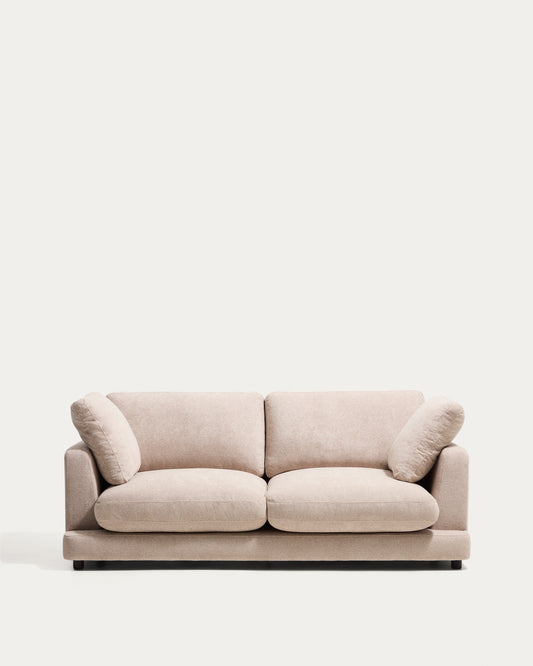 Gala 3-seater sofa in beige micro bouclé FSC Mix Credit 210cm