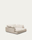 Gala 3-seater sofa with double chaise longue in beige chenille FSC Mix Credit 210cm