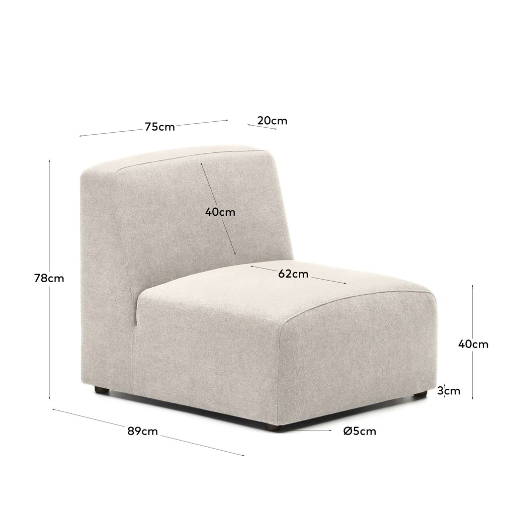 Seat module Neom in beige, 75 cm FSC Mix Credit