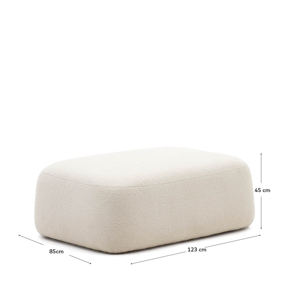 Martina ekru boucle oslonac za noge 123 x 85 cm FSC Mik Credit