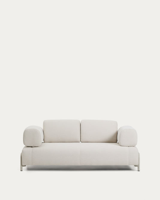 Compo dvosed sofa od ekri šenila sa bež metalnim ramom, 200 cm FSC Mix Credit