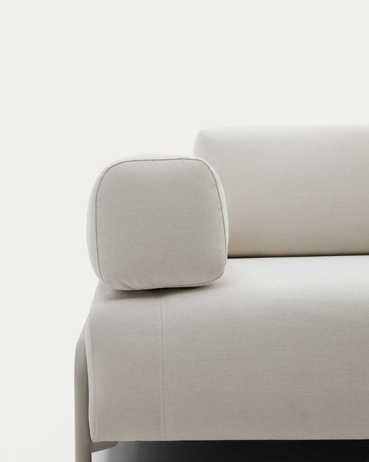 Compo trosed sofa od bež šenila sa bež metalnom konstrukcijom, 232 cm FSC Mix Credit