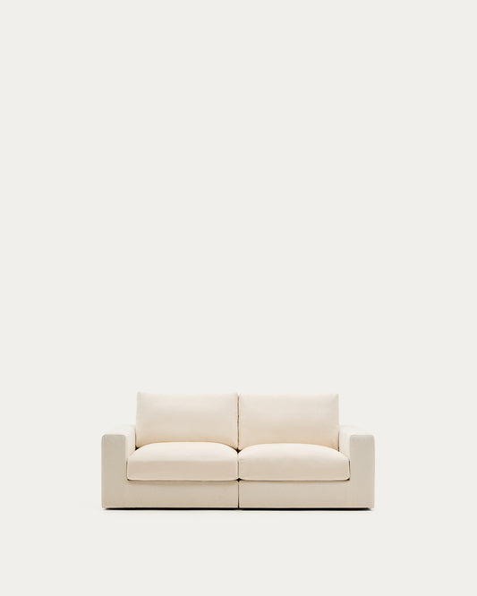 Alea ekru chenille 3-seda modularna sofa sa poklopcem koji se može skinuti 220cm