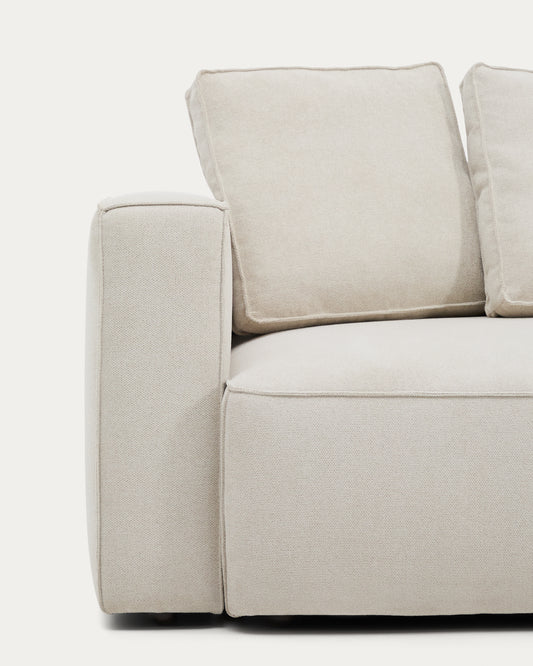 Marela beige chenille 3-seater sofa bed 236cm FSC Mix Credit