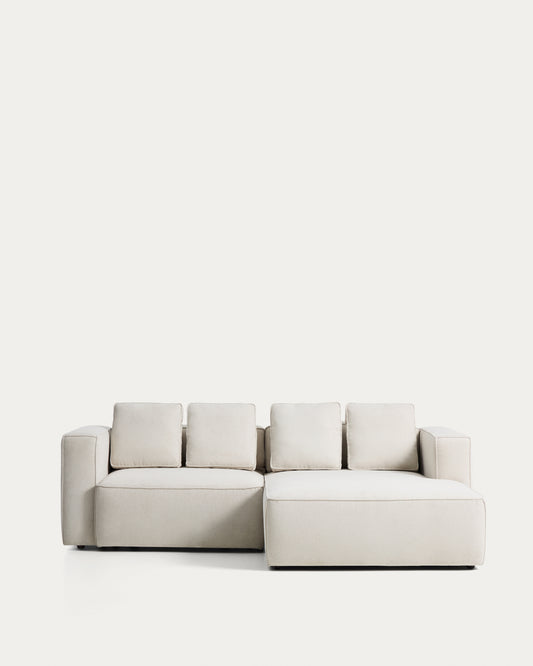 Marela bež chenille trosedna sofa na razvlačenje sa desnim lenjivcem 236 cm FSC Mix Credit