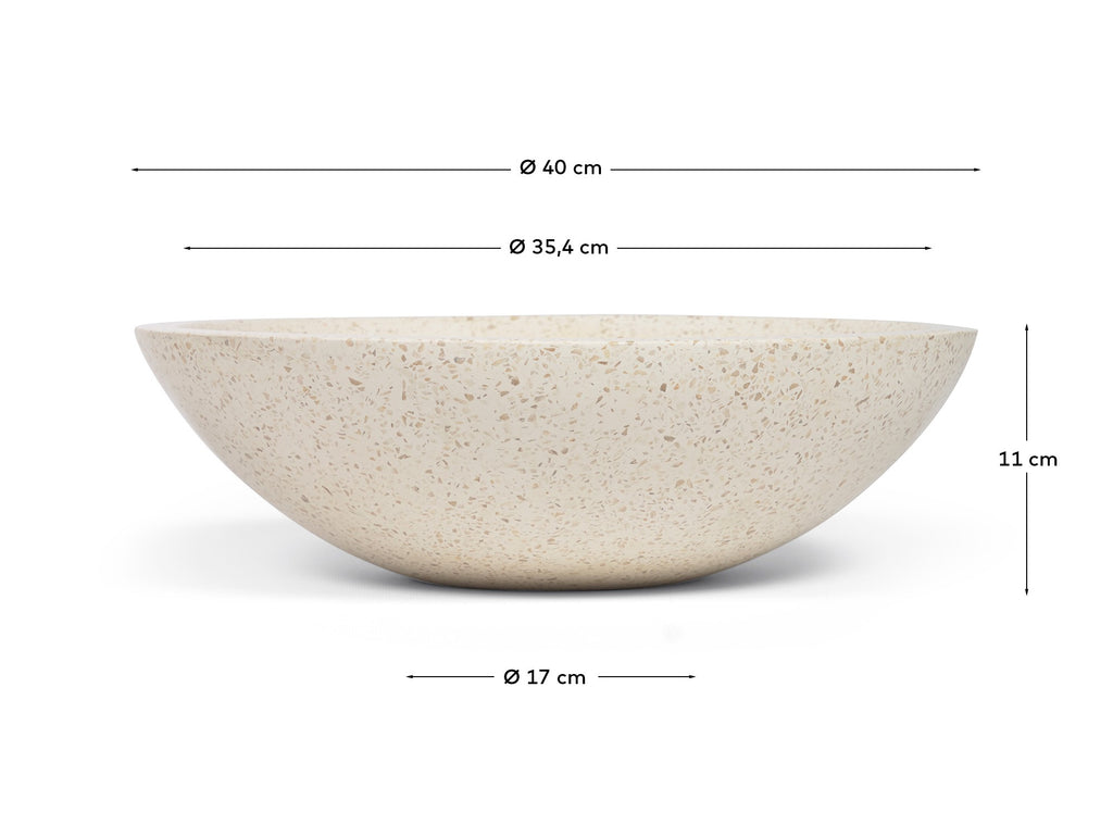 Delina umivaOnix od belog teraca Ø 40 cm