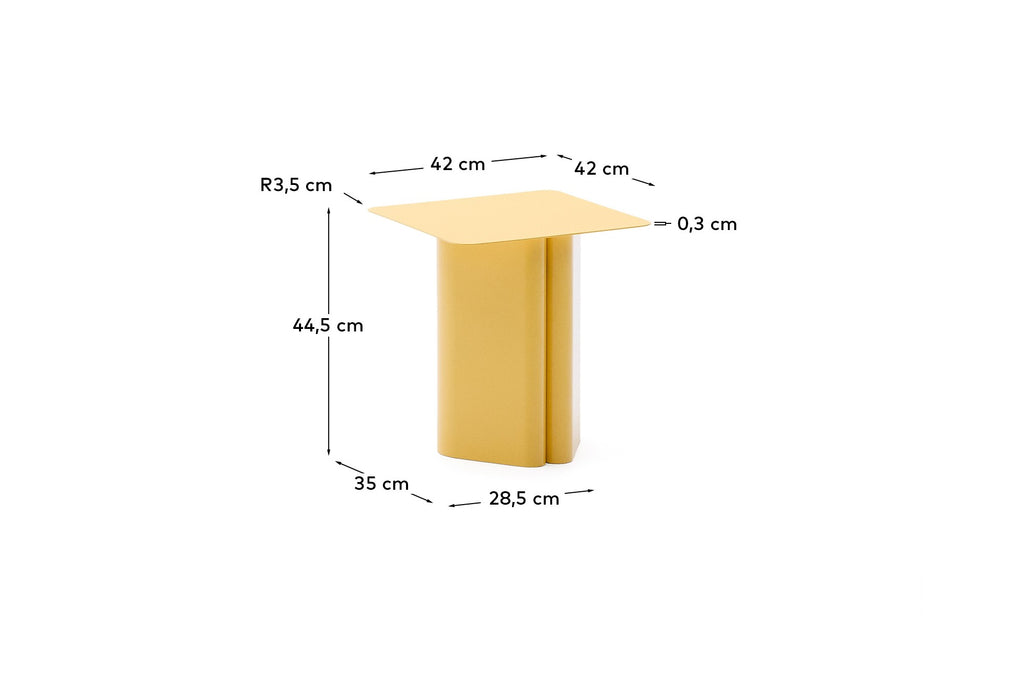 Arvin bočni sto od žutog gvožđa 42 x 42 cm