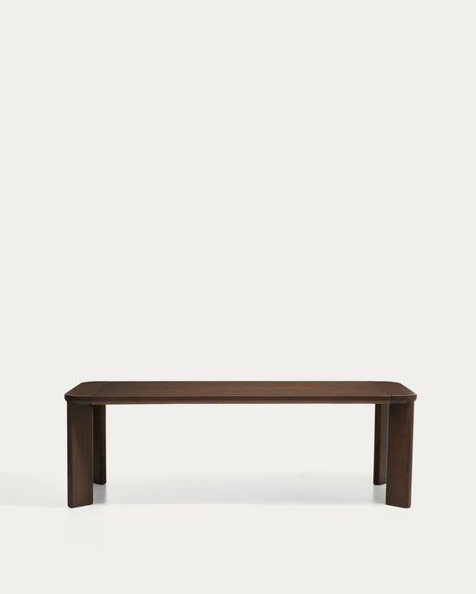 Proširivi sto Jondal od masivnog drveta i hrastovog furnira u završnoj obradi u nijansi oraha FSC 100% 240 (320) x 100 cm