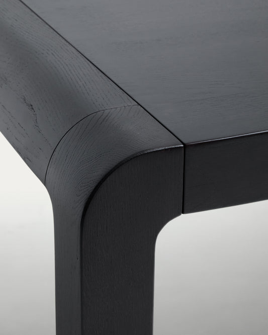 Erisia extendable table in solid oak wood with an ebonised finish 200 (280) x 100 cm FSC 100%