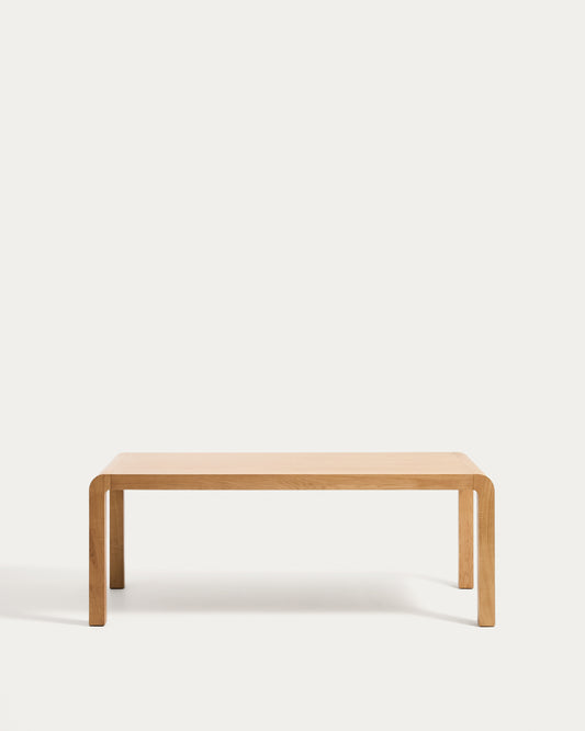 Erisia extendable table in solid oak wood with a natural tone finish 200 (280) x 100 cm FSC 100%