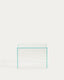 Orlia side table in clear tempered glass 50 x 50cm