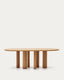 Mailen oval table in ash wood veneer with natural finish, Ø 220 x 105 cm