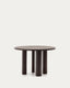 Mailen round table in ash wood veneer with dark finish, Ø 120 cm